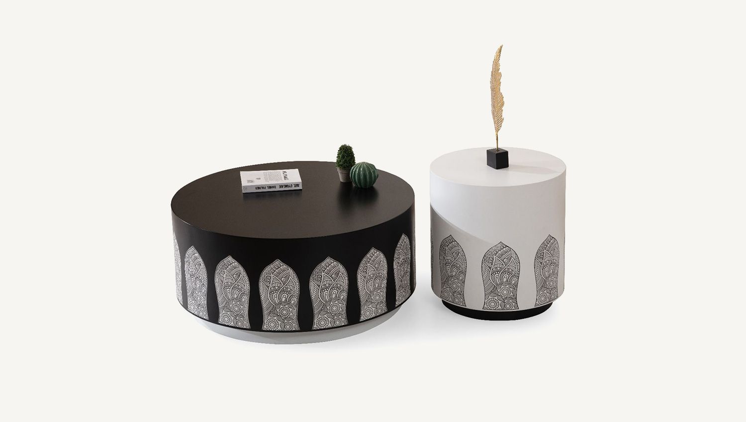 Bohem Black Orta Sehpa