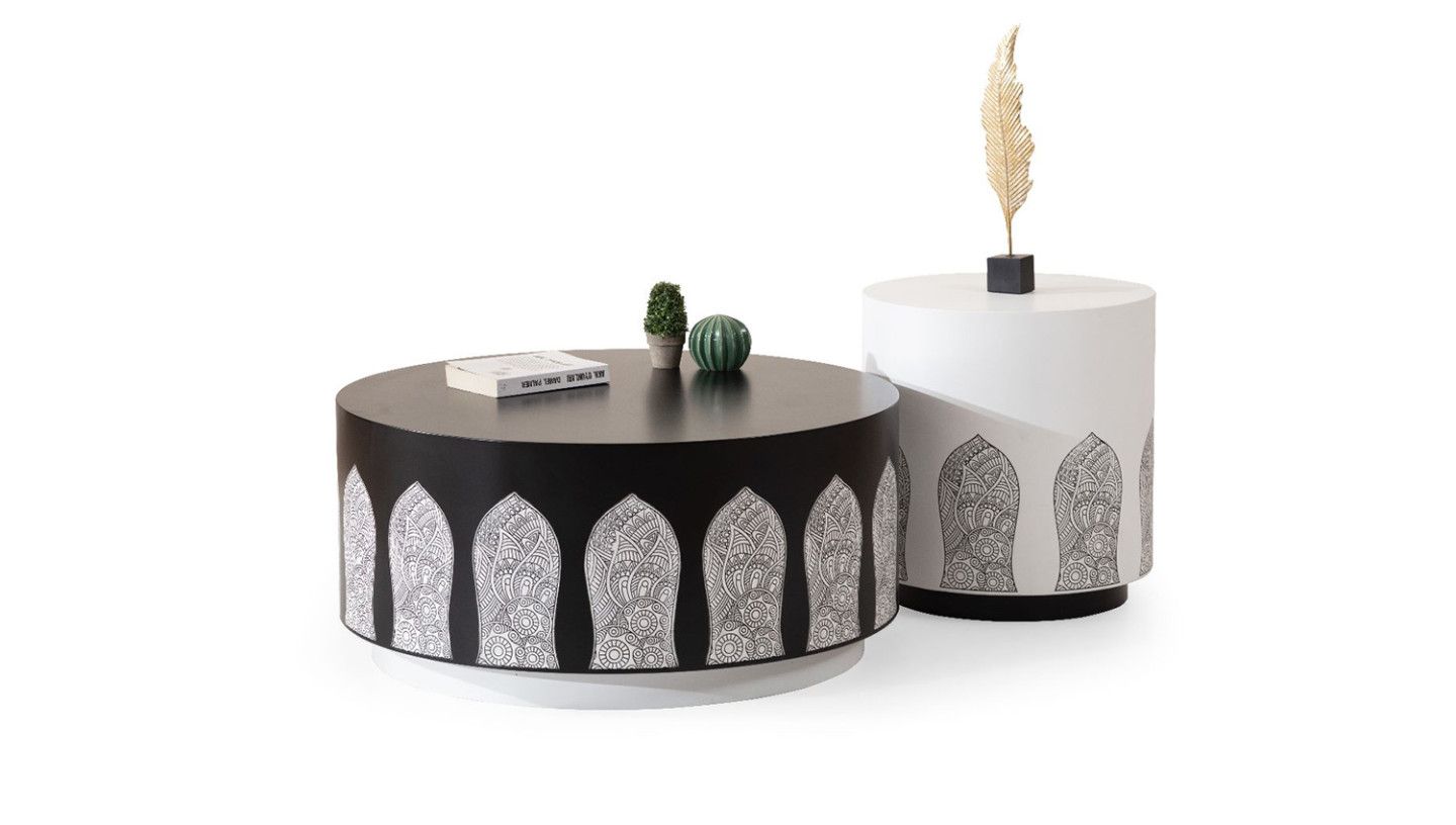 Bohem Black Orta Sehpa - Resim 2