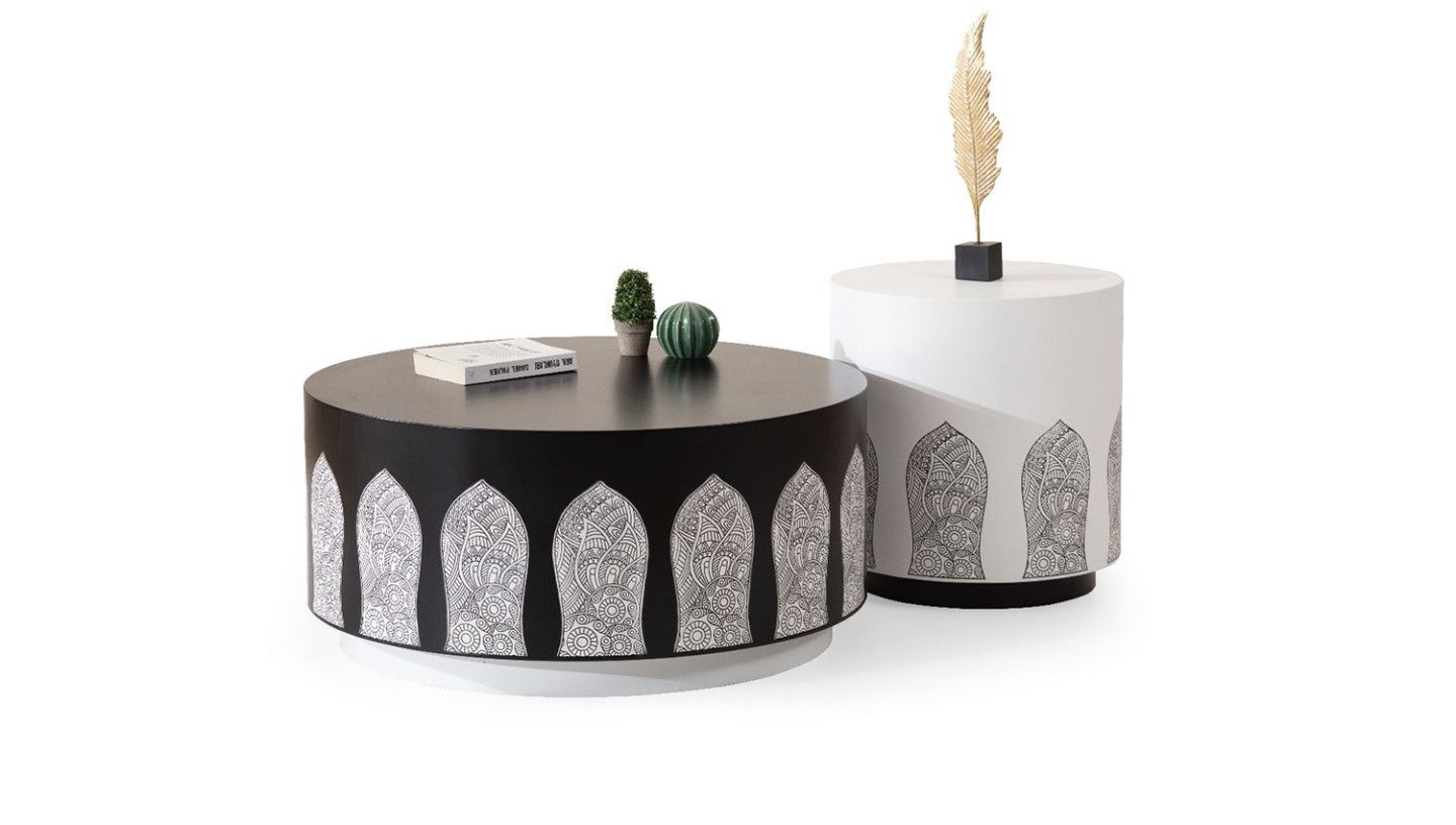 Bohem Black Orta Sehpa - Resim 3