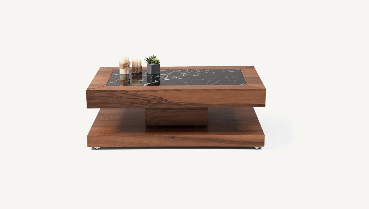 Milano Black Orta Sehpa - Resim 1