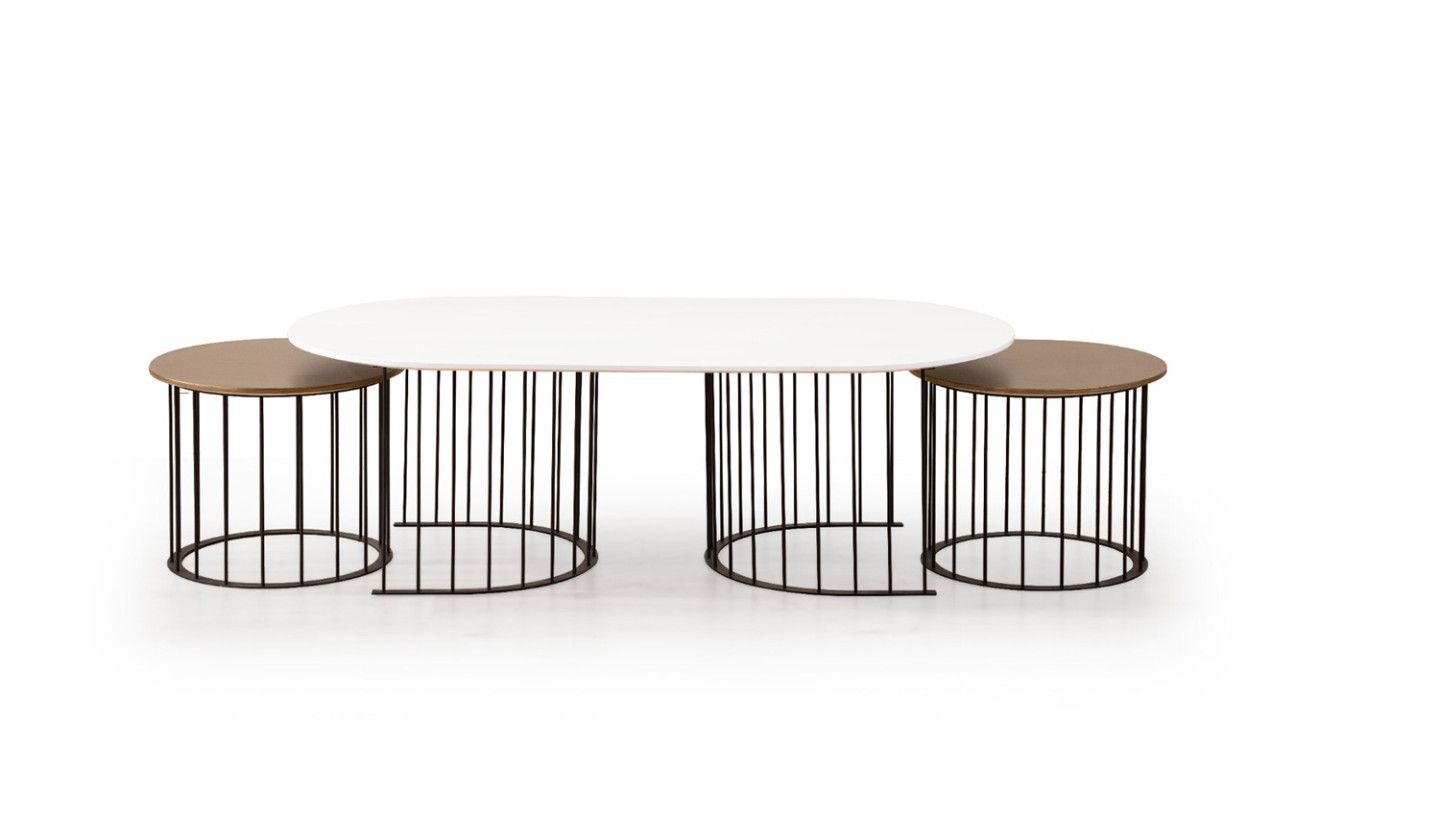 Ripa Brass Orta Sehpa - Resim 3