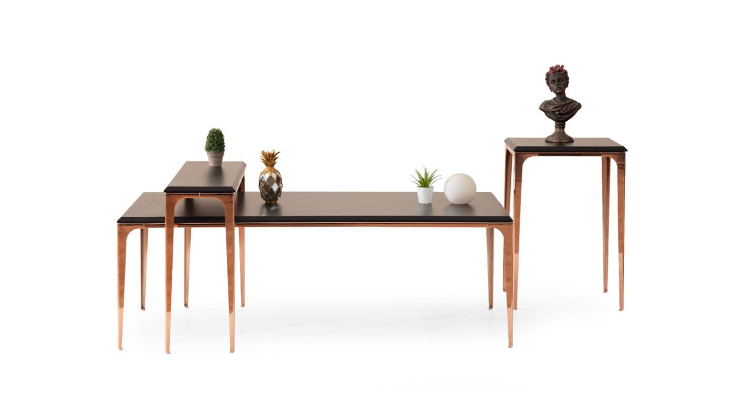 Santos Black Orta Sehpa - Resim 5