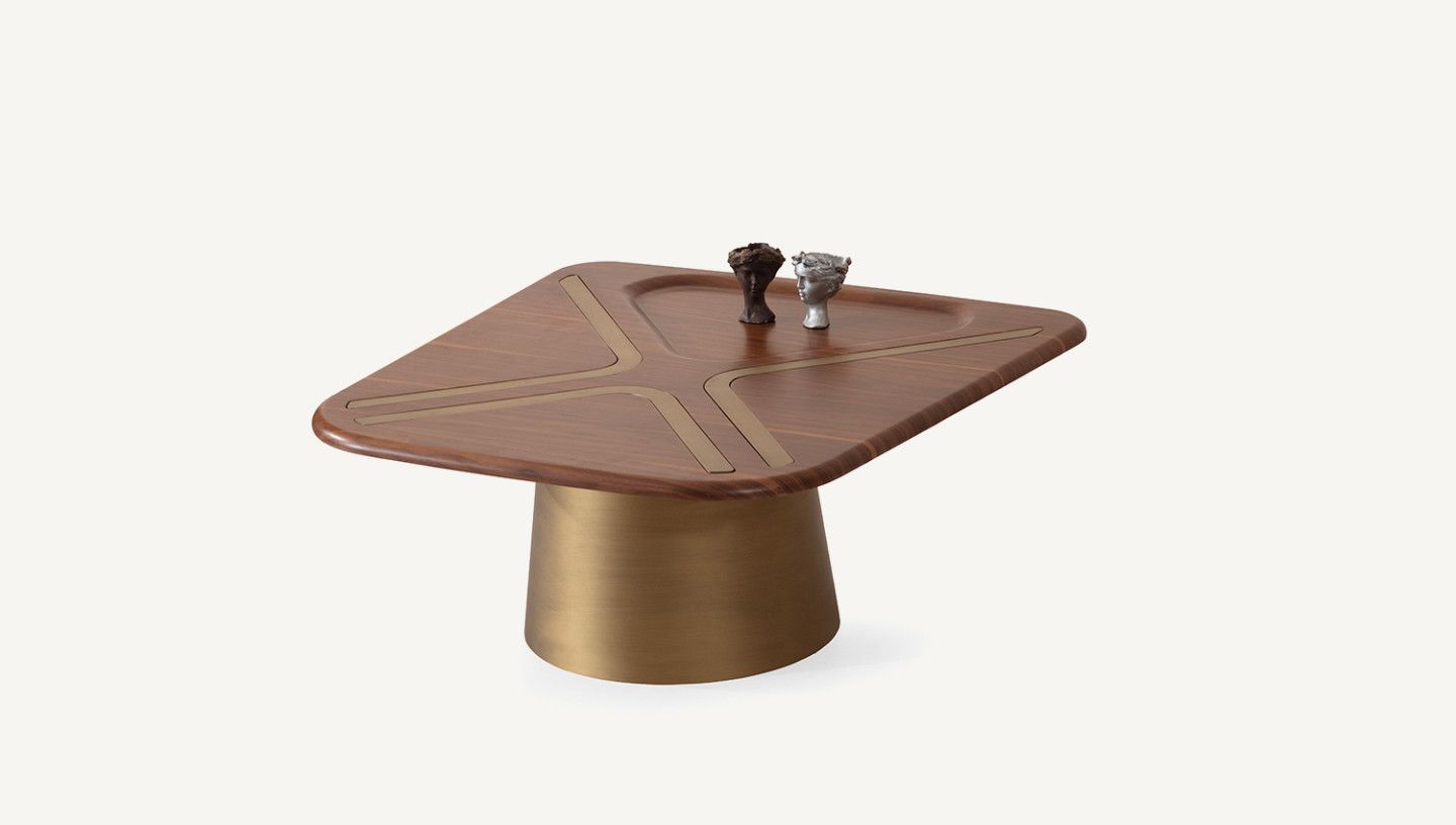 Tale Brass Orta Sehpa - Resim 1