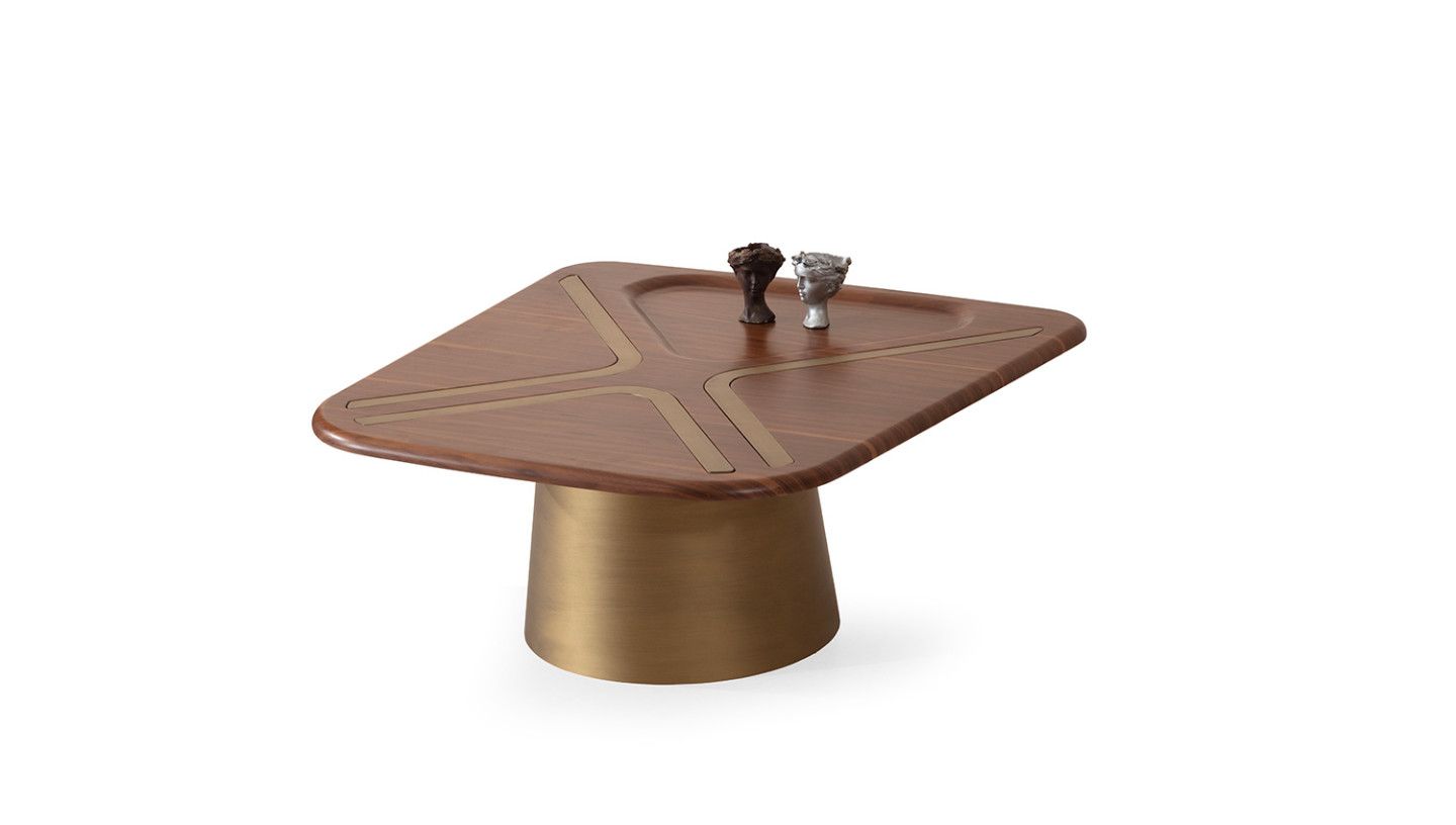 Tale Brass Orta Sehpa - Resim 2