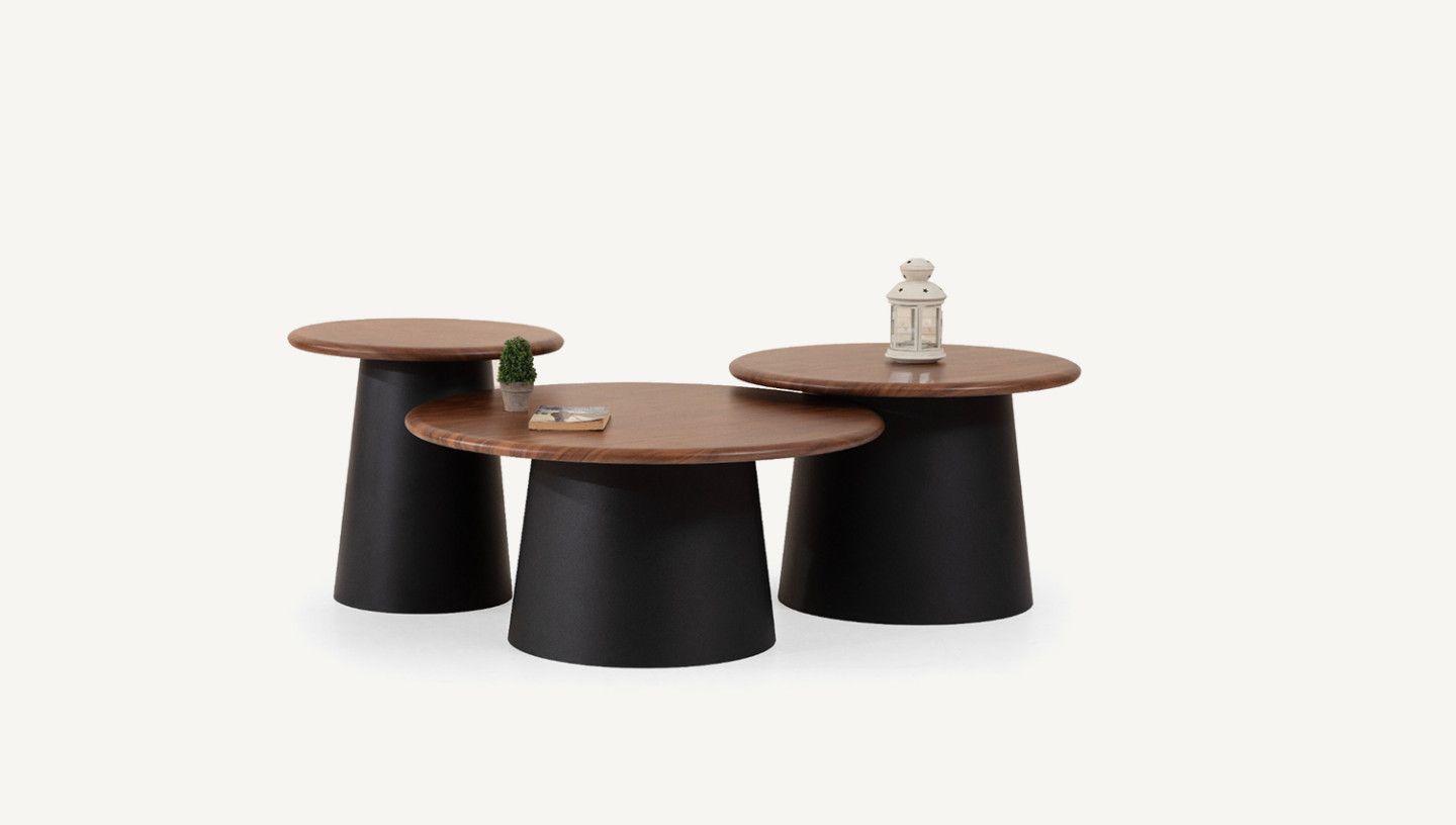 Tola Black Orta Sehpa - Resim 1