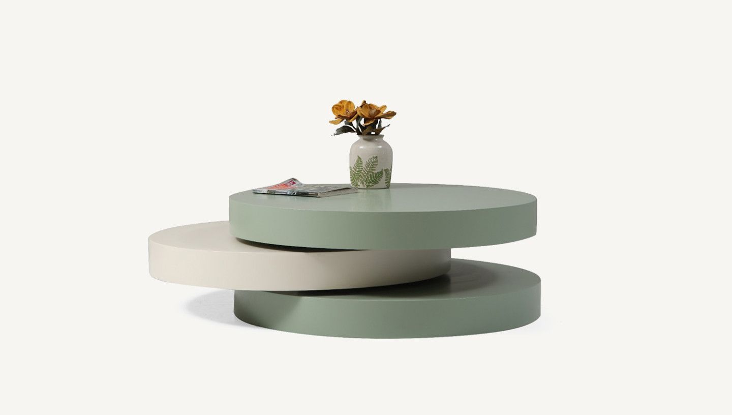 Triple Round Orta Sehpa - Resim 1