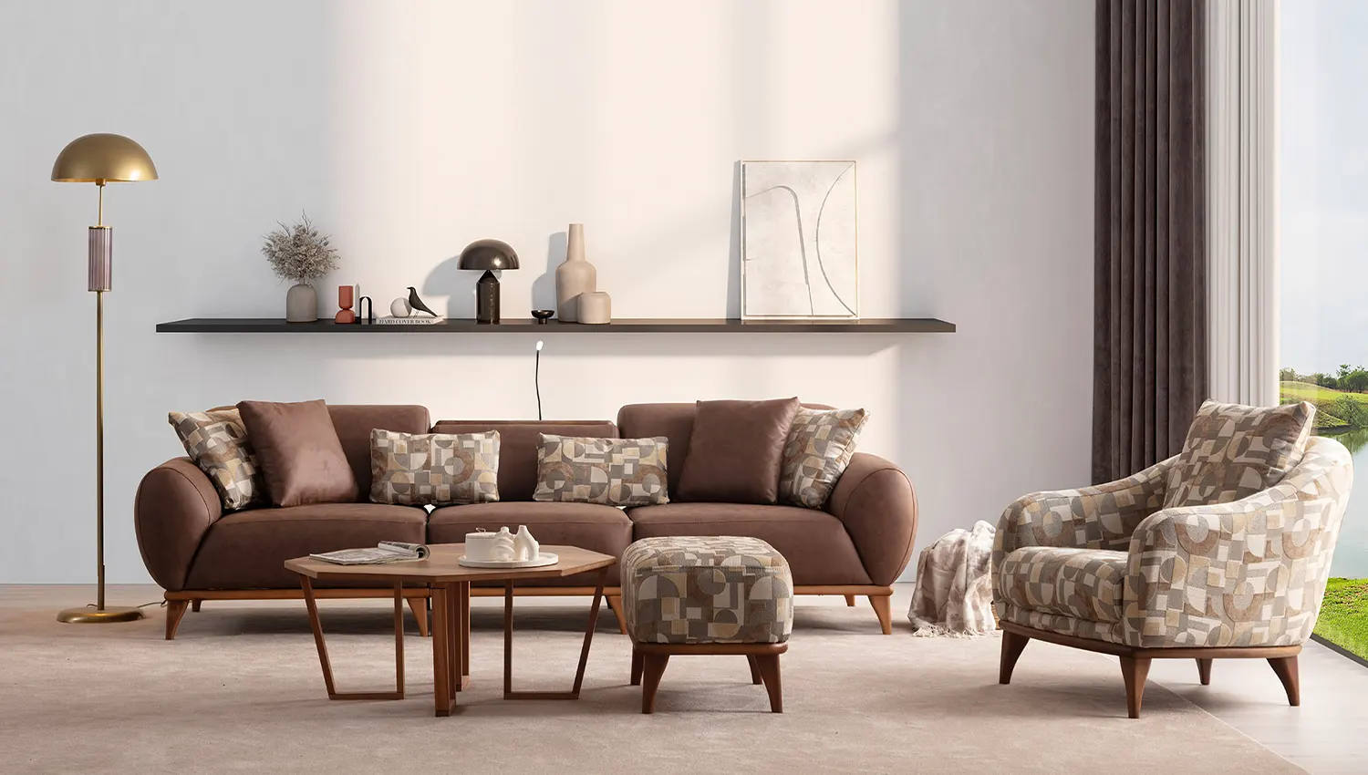 Barcelona 3'lü Koltuk