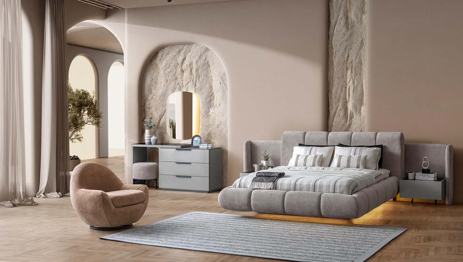 Zenith Karyola 160x200 ( Bazalı )